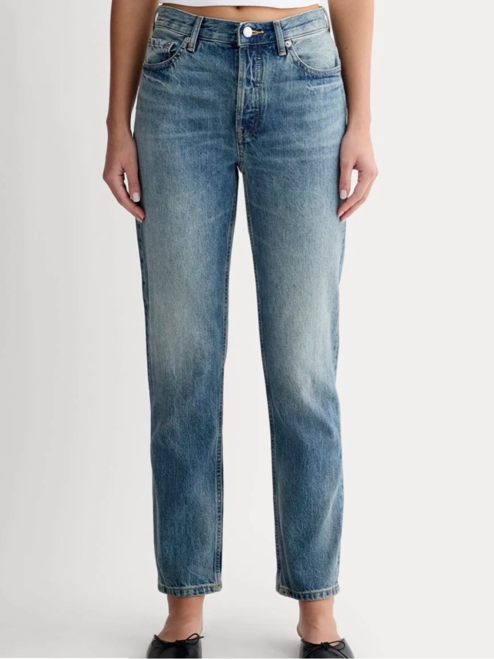 Everlane High-Rise Straight Leg Jeans - Blue